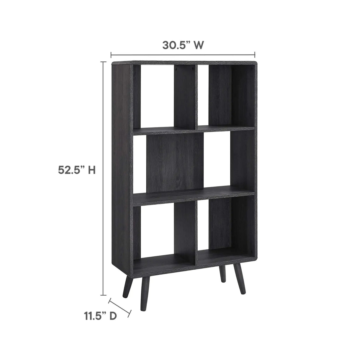 Transmit 5 Shelf Wood Grain Bookcase by Modway by HouseOfZazla