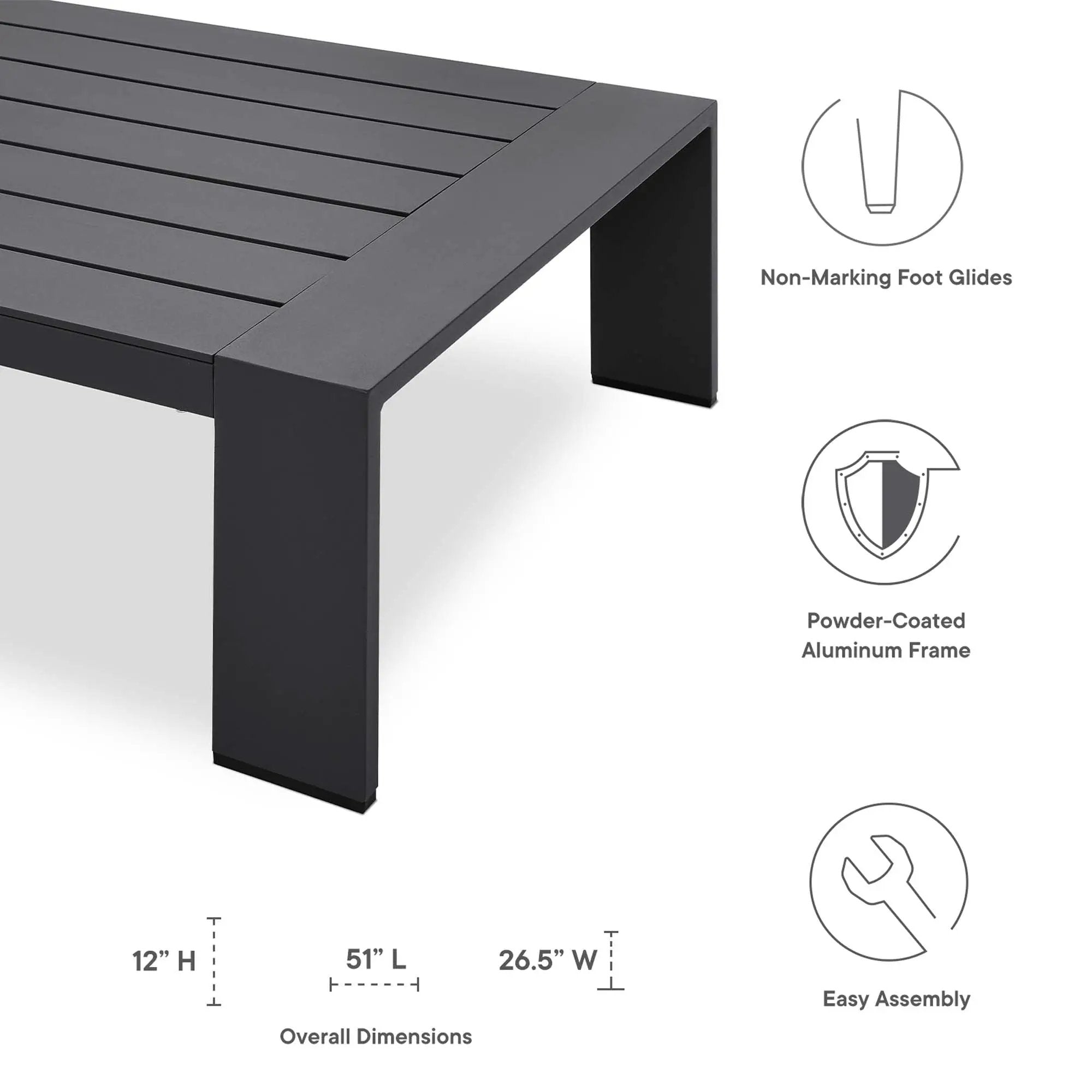 Tahoe 3-Piece Outdoor Patio Powder-Coated Aluminum Set by Modway by HouseOfZazla