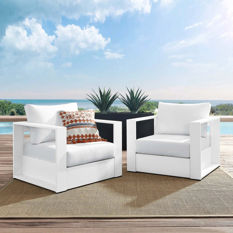 Tahoe 2-Piece Outdoor Patio Powder-Coated Aluminum Armchair Set by Modway by HouseOfZazla