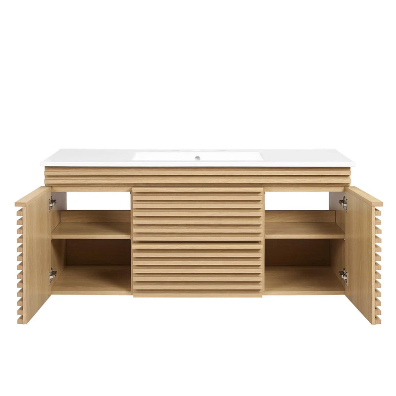 Render 48" Wall-Mount Bathroom Vanity by Modway by HouseOfZazla