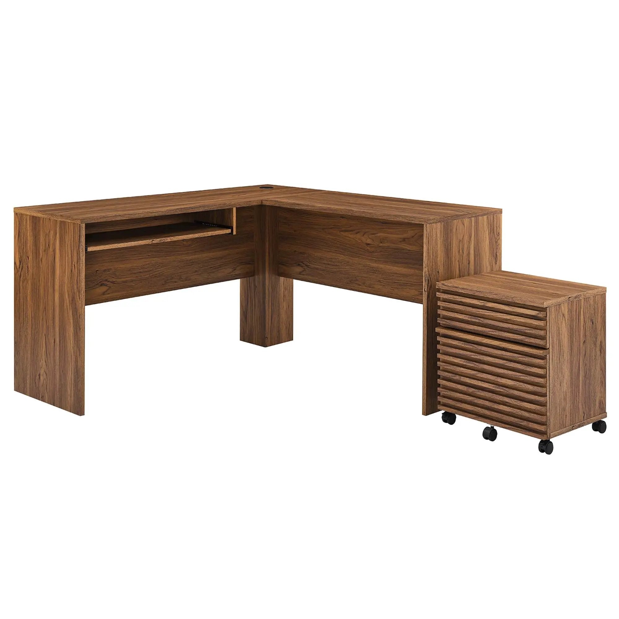 Render Wood Desk and File Cabinet Set by Modway by HouseOfZazla
