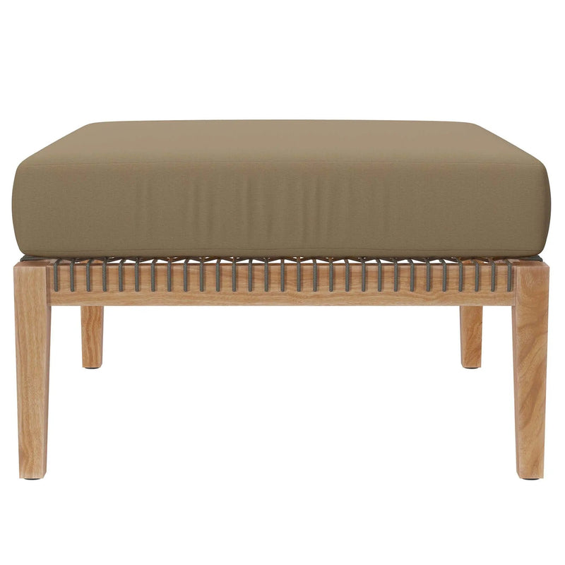 Clearwater Outdoor Patio Teak Wood Ottoman by Modway by HouseOfZazla