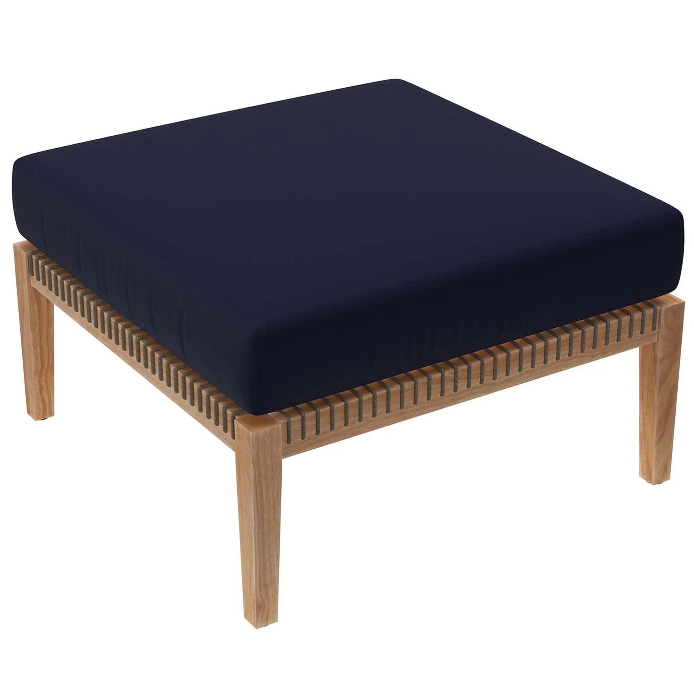Clearwater Outdoor Patio Teak Wood Ottoman by Modway by HouseOfZazla