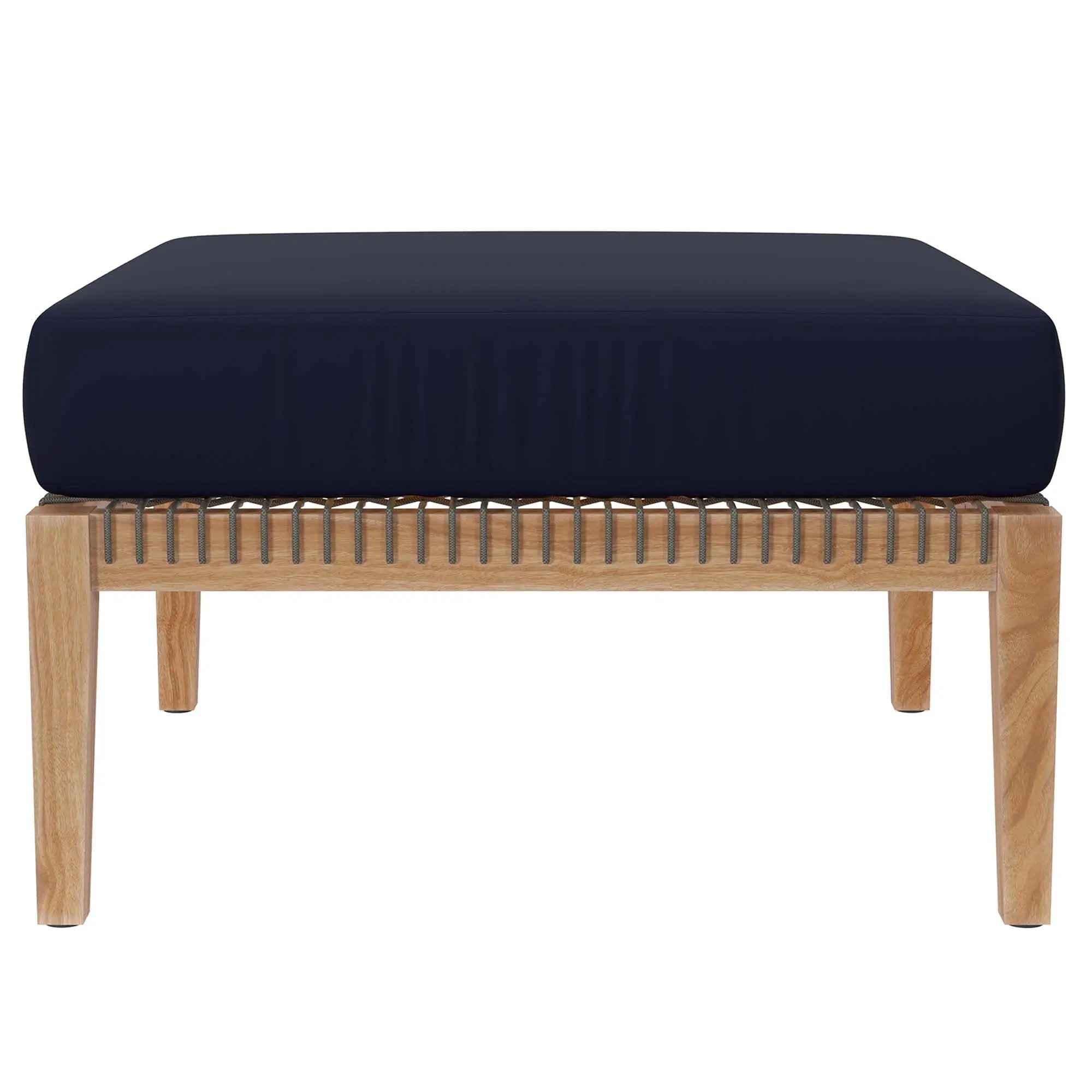 Clearwater Outdoor Patio Teak Wood Ottoman by Modway by HouseOfZazla