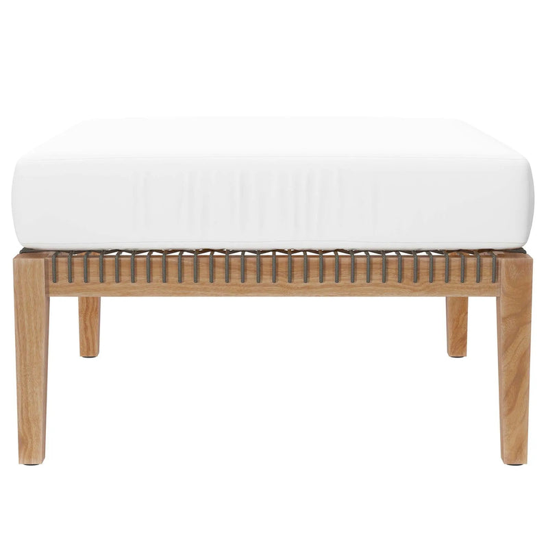Clearwater Outdoor Patio Teak Wood Ottoman by Modway by HouseOfZazla