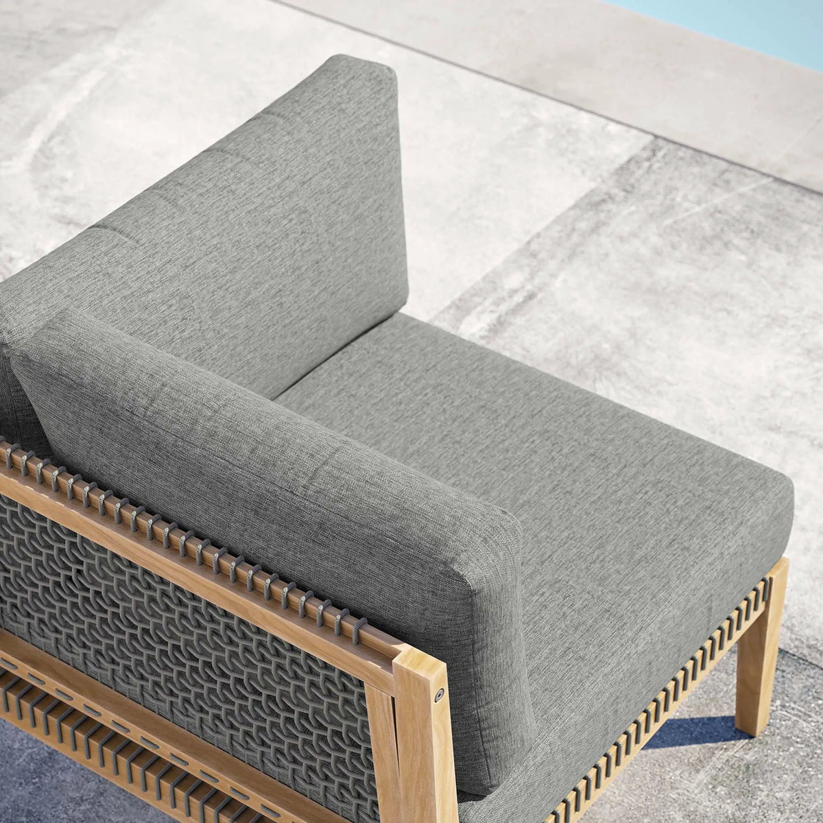 Clearwater Outdoor Patio Teak Wood Corner Chair by Modway by HouseOfZazla