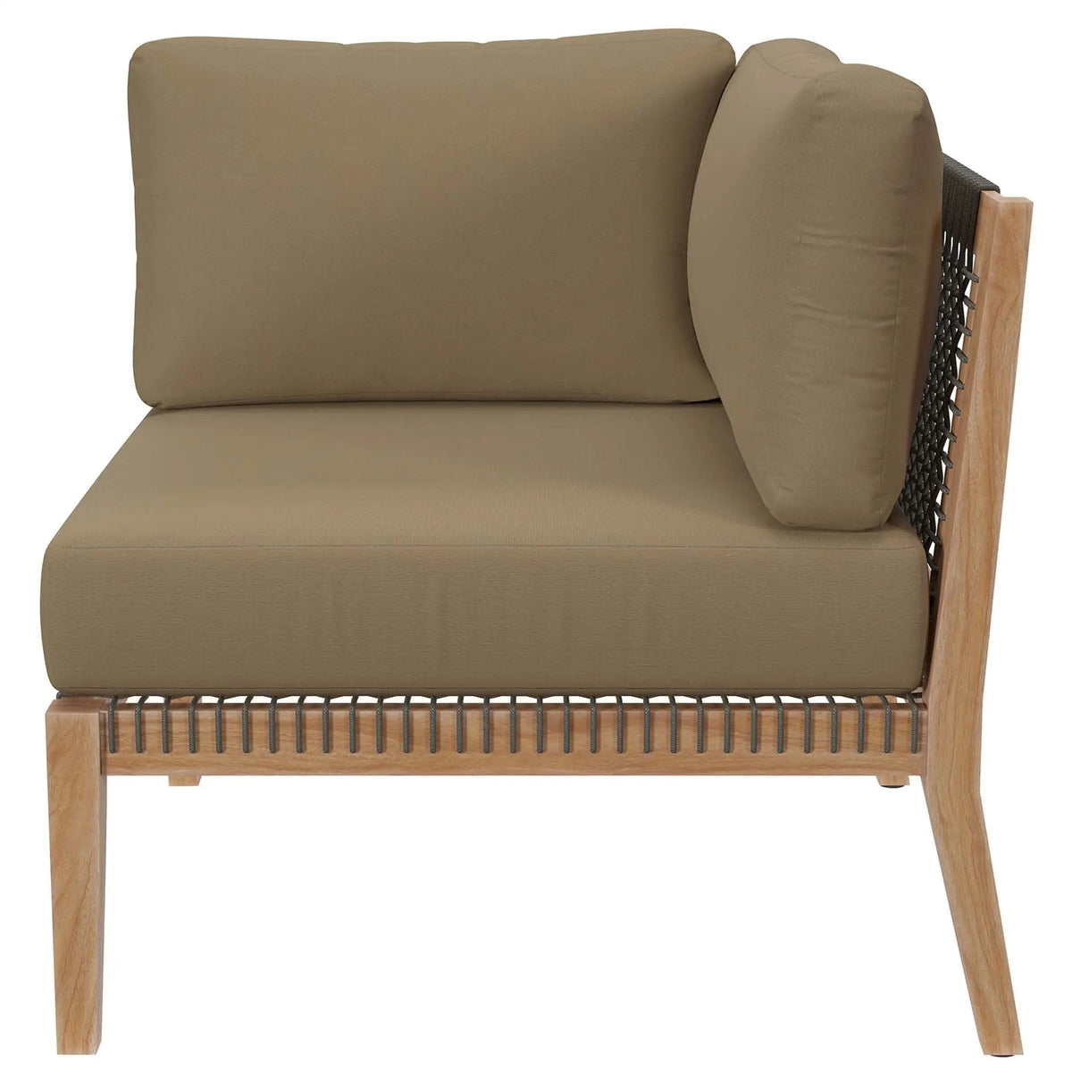 Clearwater Outdoor Patio Teak Wood Corner Chair by Modway by HouseOfZazla