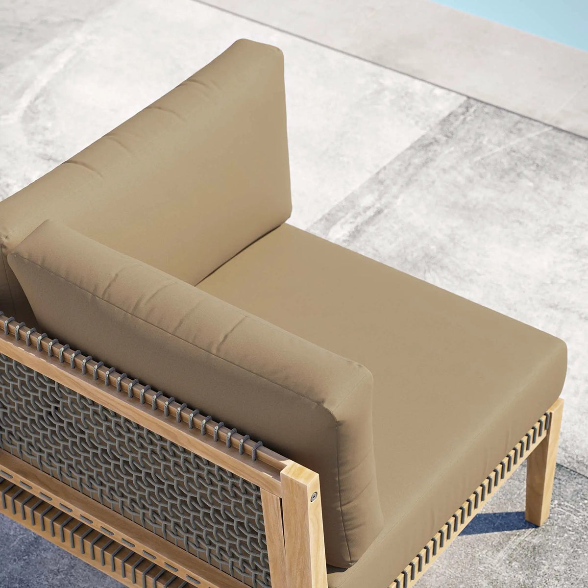 Clearwater Outdoor Patio Teak Wood Corner Chair by Modway by HouseOfZazla