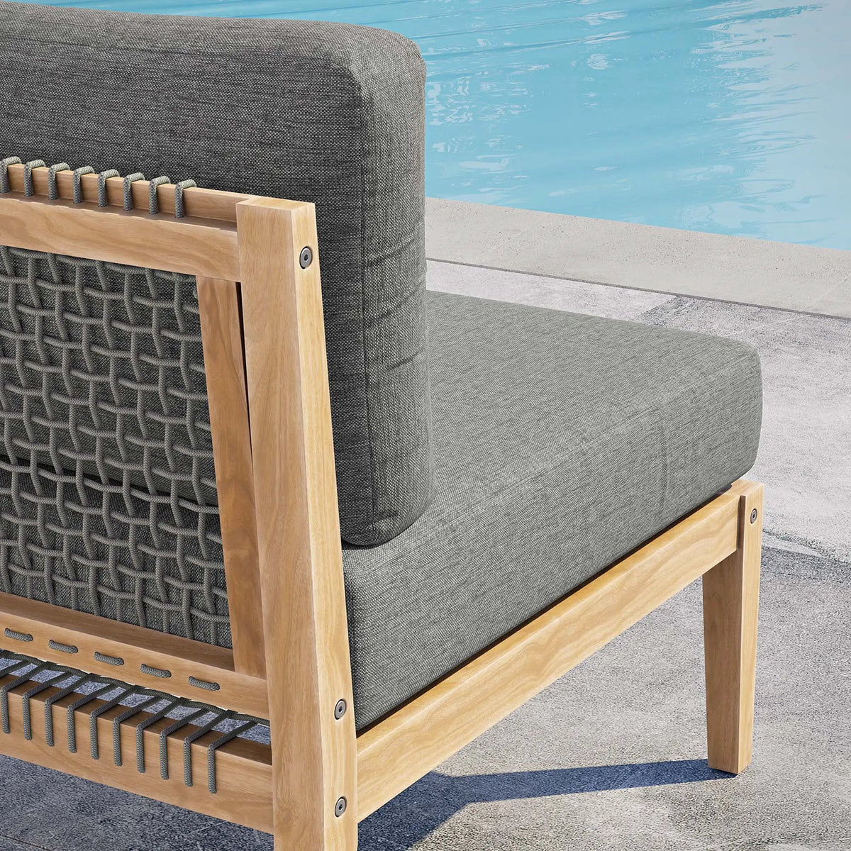 Clearwater Outdoor Patio Teak Wood Armless Chair by Modway by HouseOfZazla