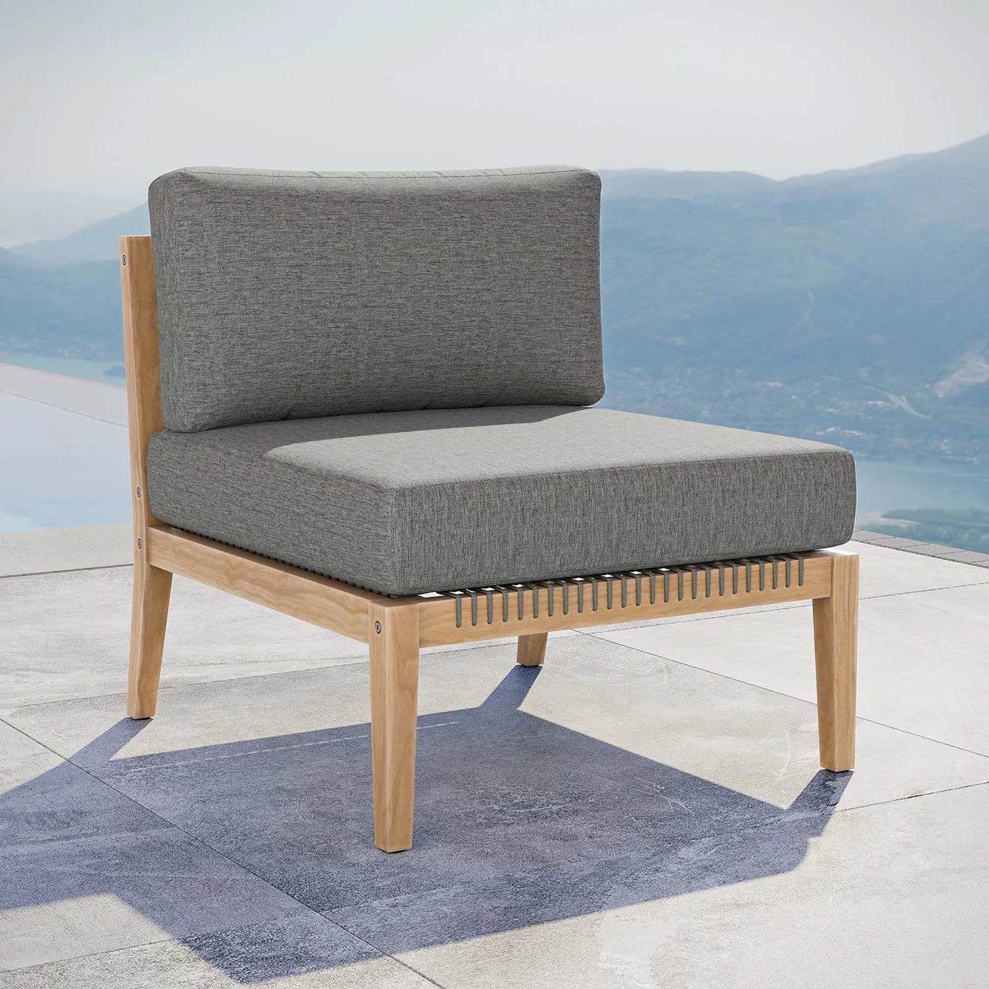 Clearwater Outdoor Patio Teak Wood Armless Chair by Modway by HouseOfZazla