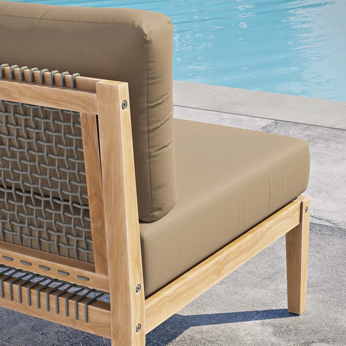 Clearwater Outdoor Patio Teak Wood Armless Chair by Modway by HouseOfZazla