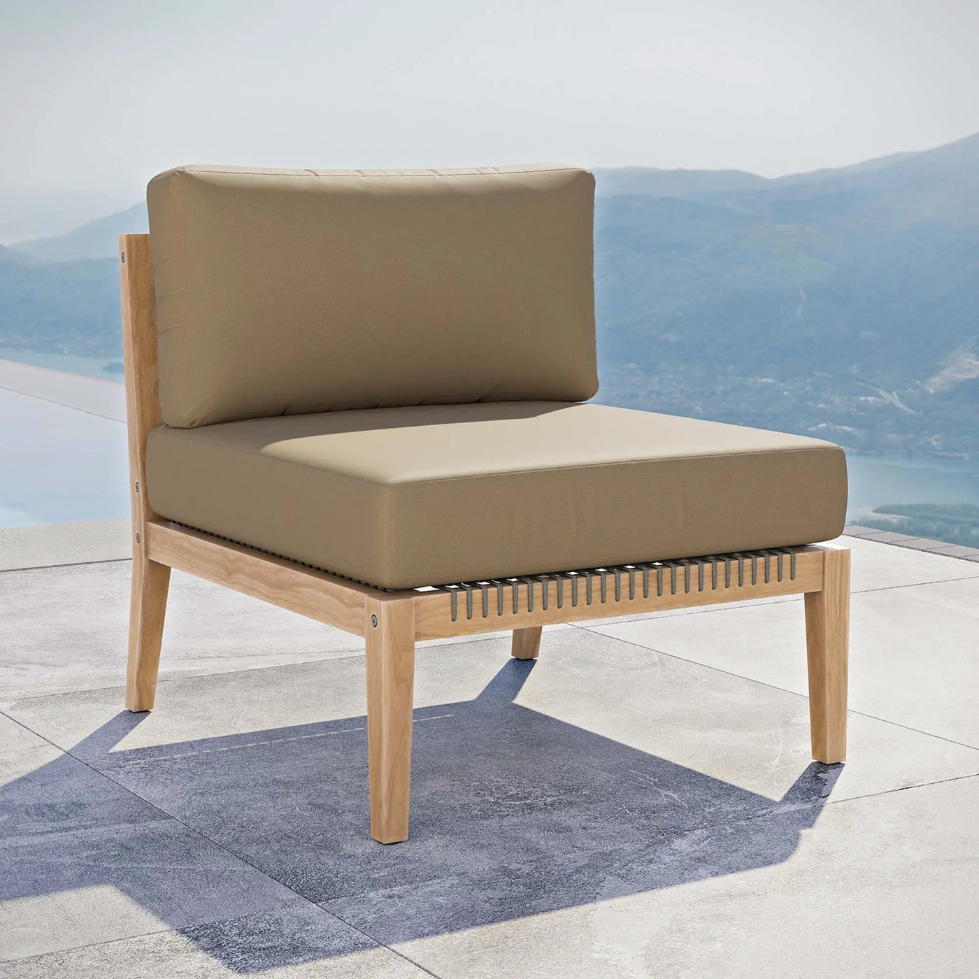 Clearwater Outdoor Patio Teak Wood Armless Chair by Modway by HouseOfZazla