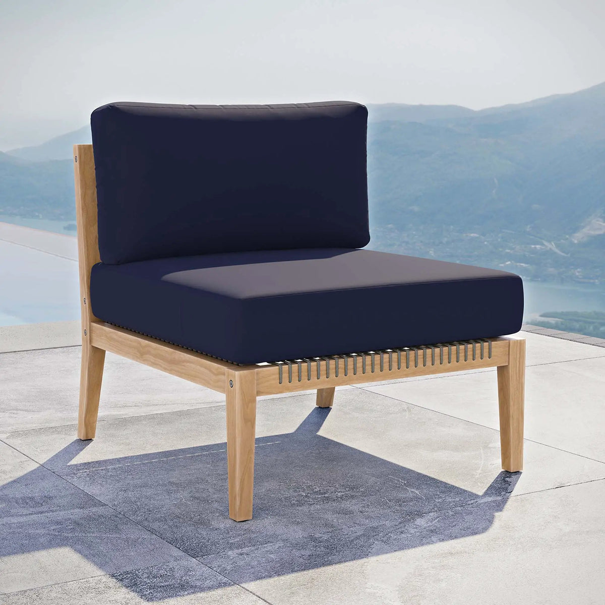 Clearwater Outdoor Patio Teak Wood Armless Chair by Modway by HouseOfZazla