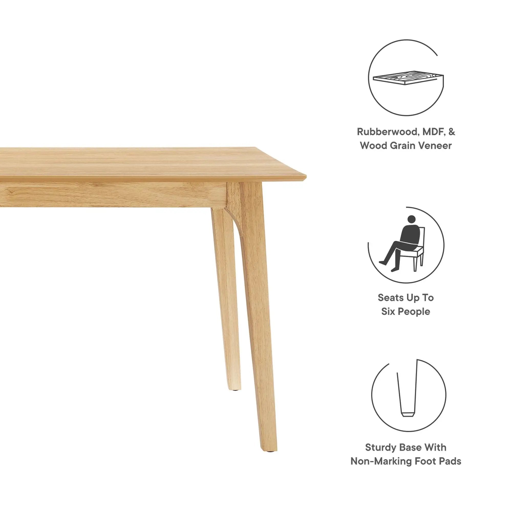 Juxtapose 63" Rectangle Dining Table by Modway by HouseOfZazla