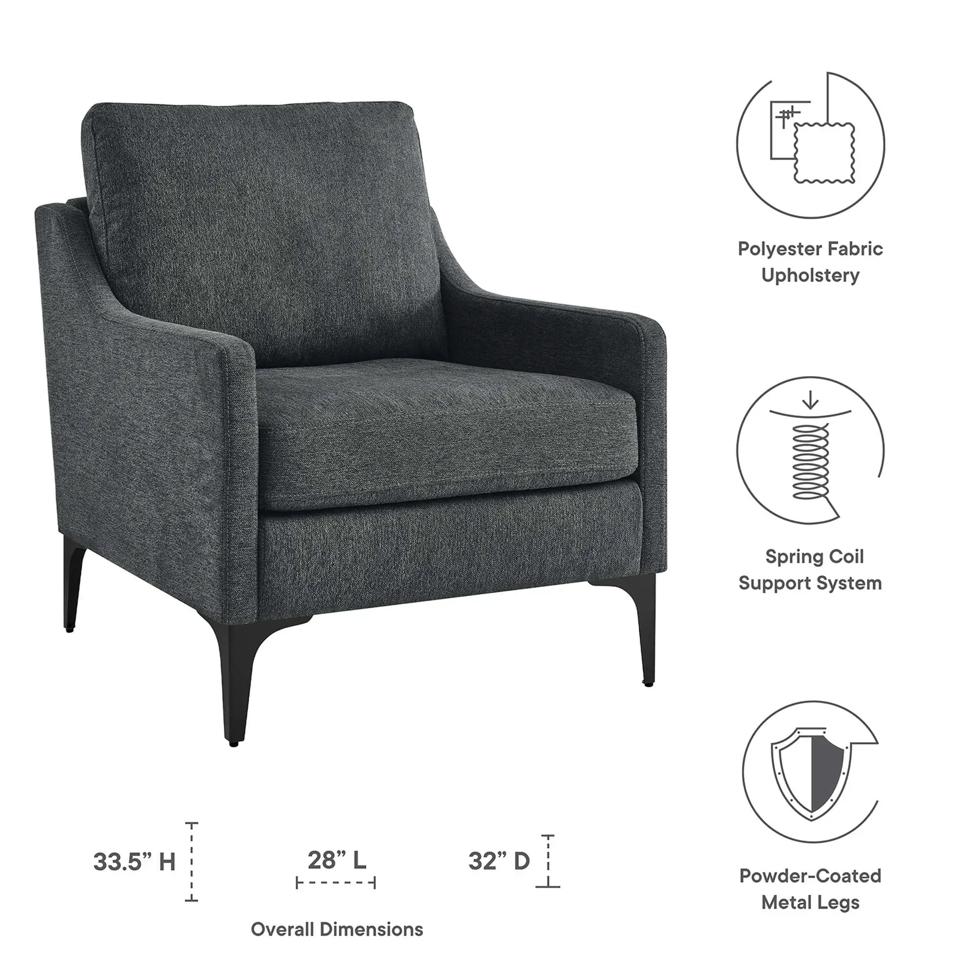 Corland Upholstered Fabric Armchair by Modway by HouseOfZazla