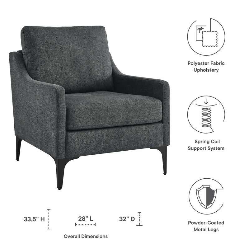 Corland Upholstered Fabric Armchair by Modway by HouseOfZazla