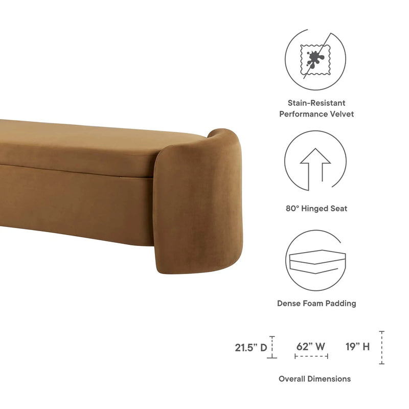 Nebula Upholstered Performance Velvet Bench by Modway by HouseOfZazla