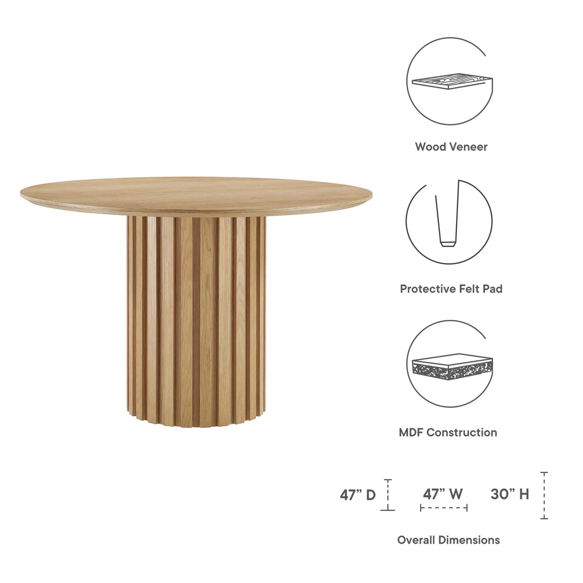 Senja 47" Round Dining Table by Modway by HouseOfZazla
