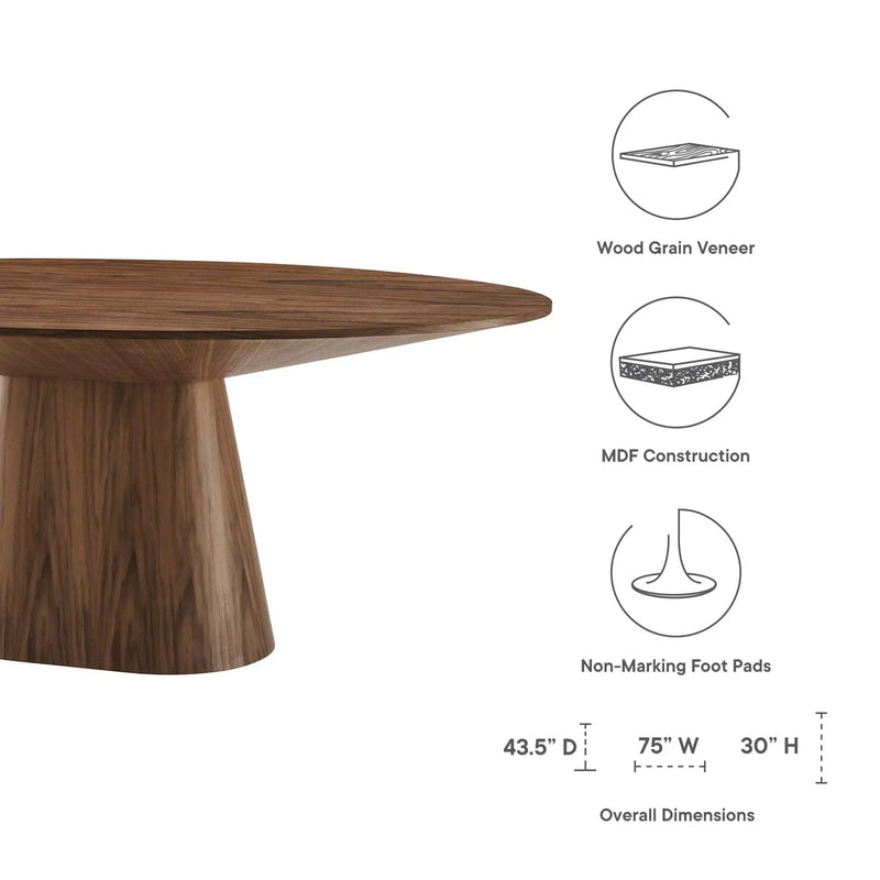 Provision 75" Oval Dining Table by Modway by HouseOfZazla