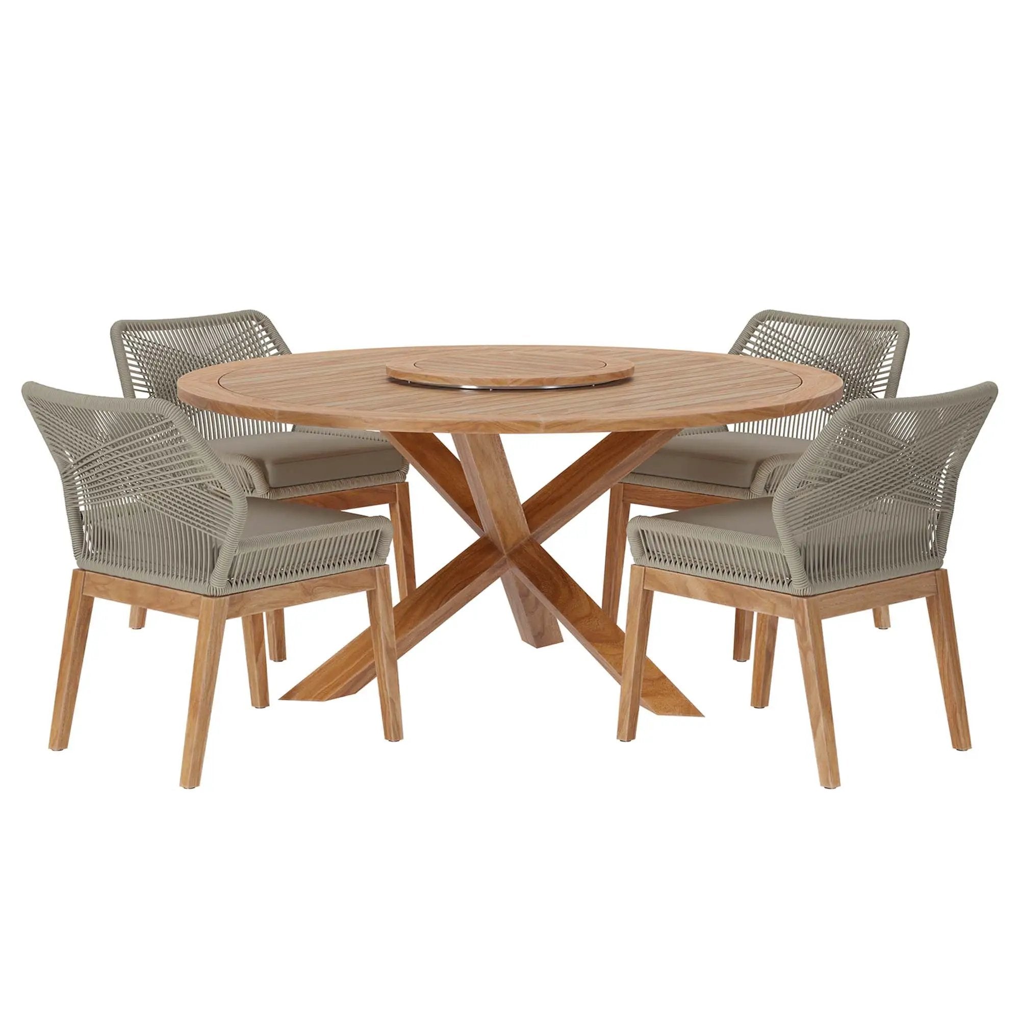 Wellspring 5-Piece Outdoor Patio Teak Wood Dining Set by Modway by HouseOfZazla