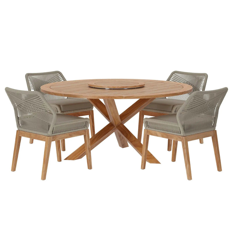 Wellspring 5-Piece Outdoor Patio Teak Wood Dining Set by Modway by HouseOfZazla