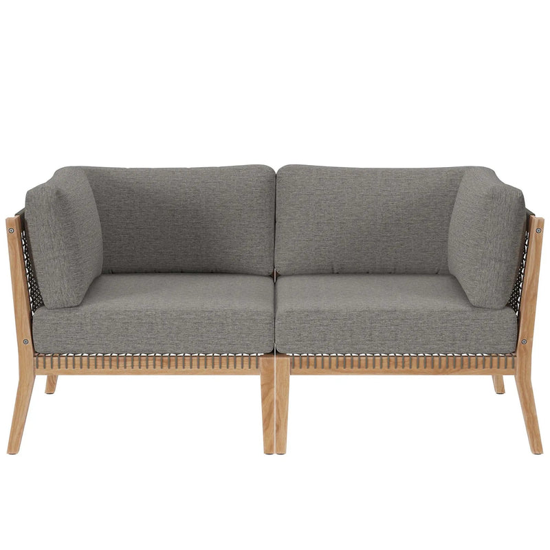 Clearwater Outdoor Patio Teak Wood Loveseat by Modway by HouseOfZazla