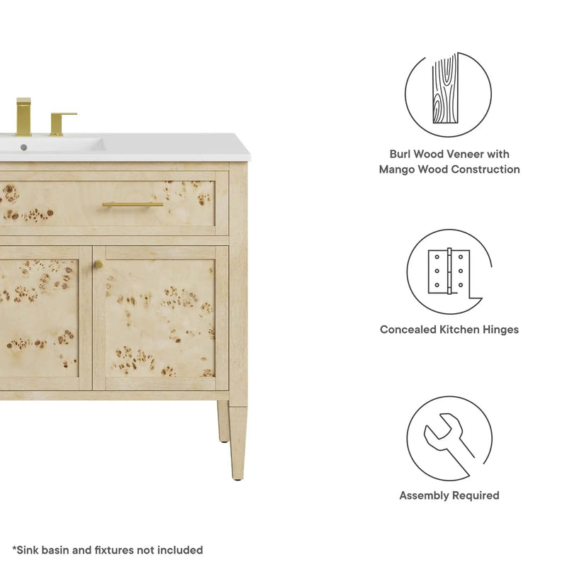 Elysian 48" Wood Bathroom Vanity Cabinet (Sink Basin Not Included) by Modway by HouseOfZazla