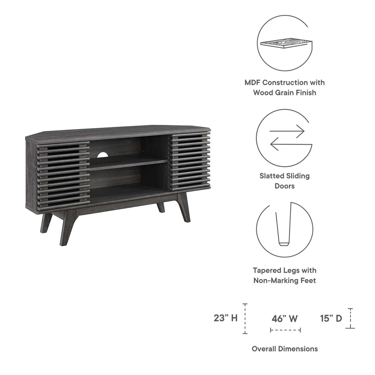 Render 46" Corner TV Stand by Modway by HouseOfZazla