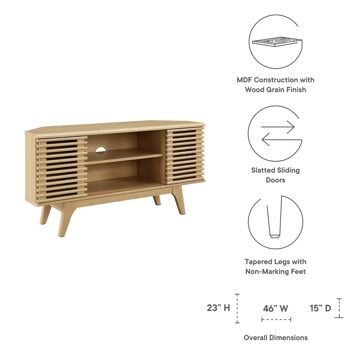 Render 46" Corner TV Stand by Modway by HouseOfZazla