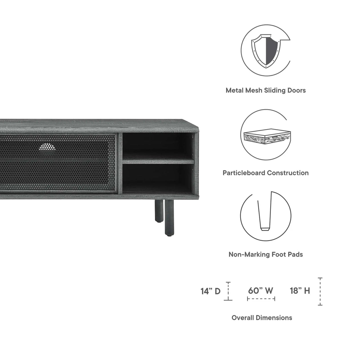 Kurtis 60" TV Stand by Modway by HouseOfZazla
