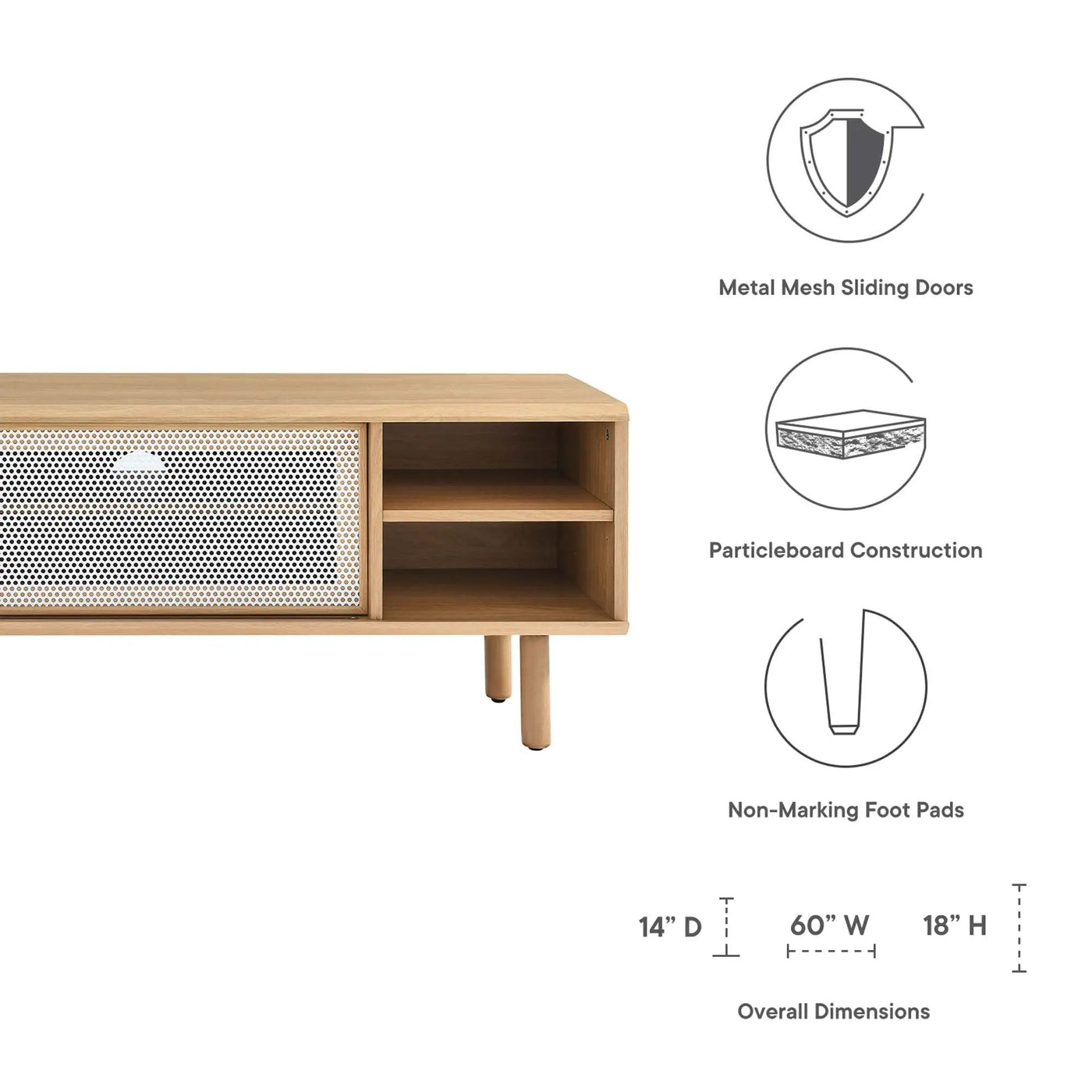 Kurtis 60" TV Stand by Modway by HouseOfZazla
