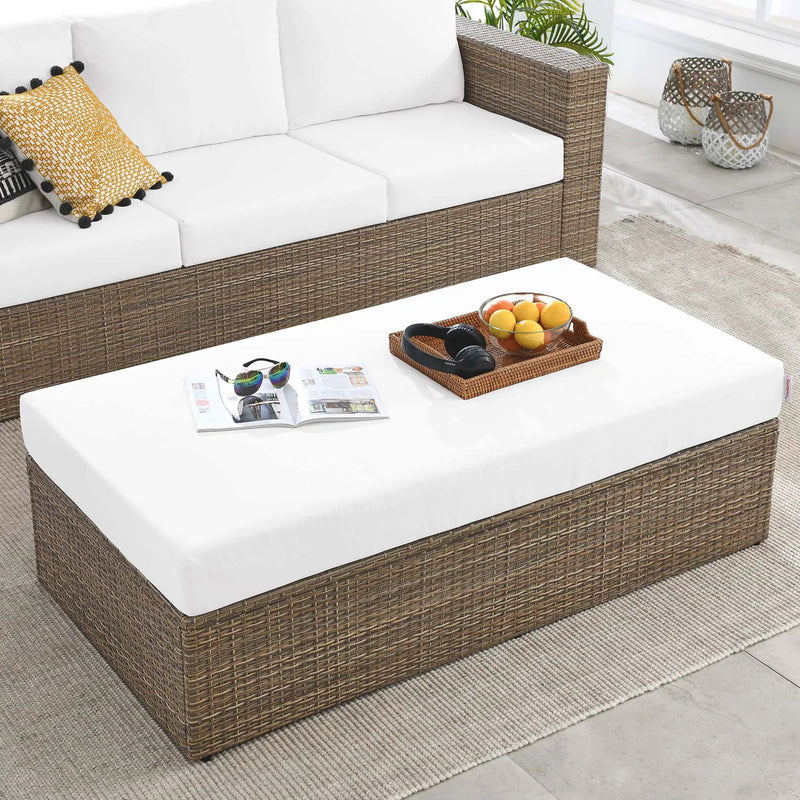 Convene Outdoor Patio Rectangle Ottoman by Modway by HouseOfZazla
