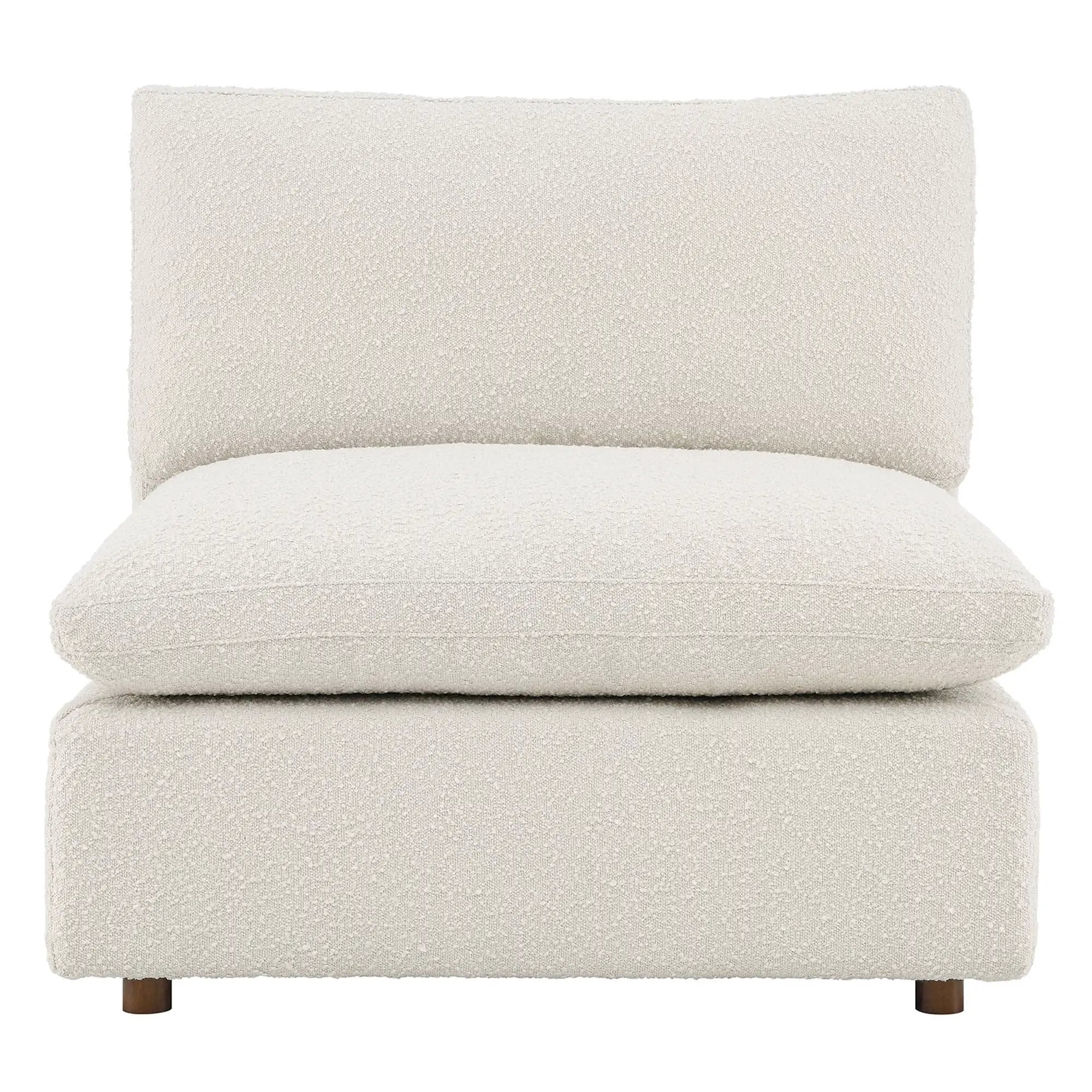 Commix Down Filled Overstuffed Boucle Fabric Armless Chair by Modway by HouseOfZazla
