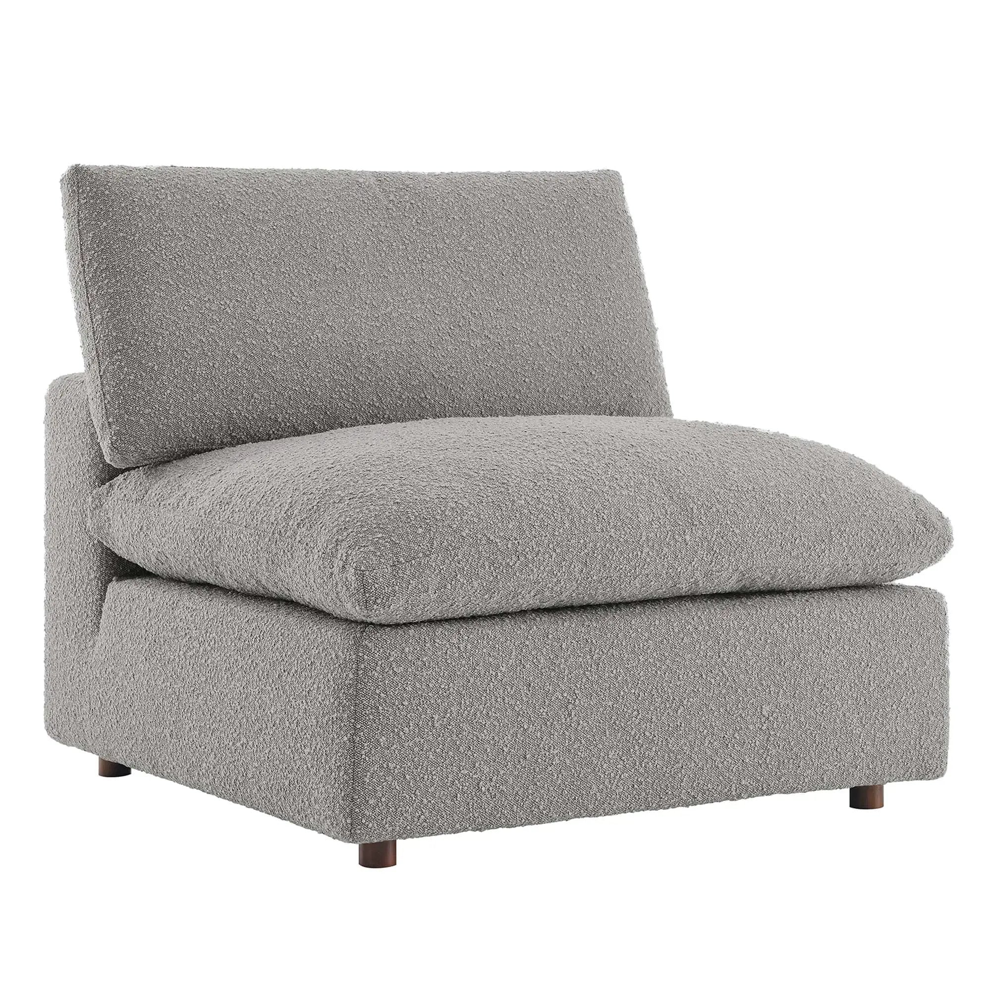 Commix Down Filled Overstuffed Boucle Fabric Armless Chair by Modway by HouseOfZazla
