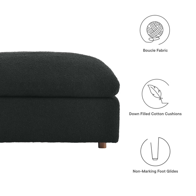 Commix Down Filled Overstuffed Boucle Fabric Ottoman by Modway by HouseOfZazla