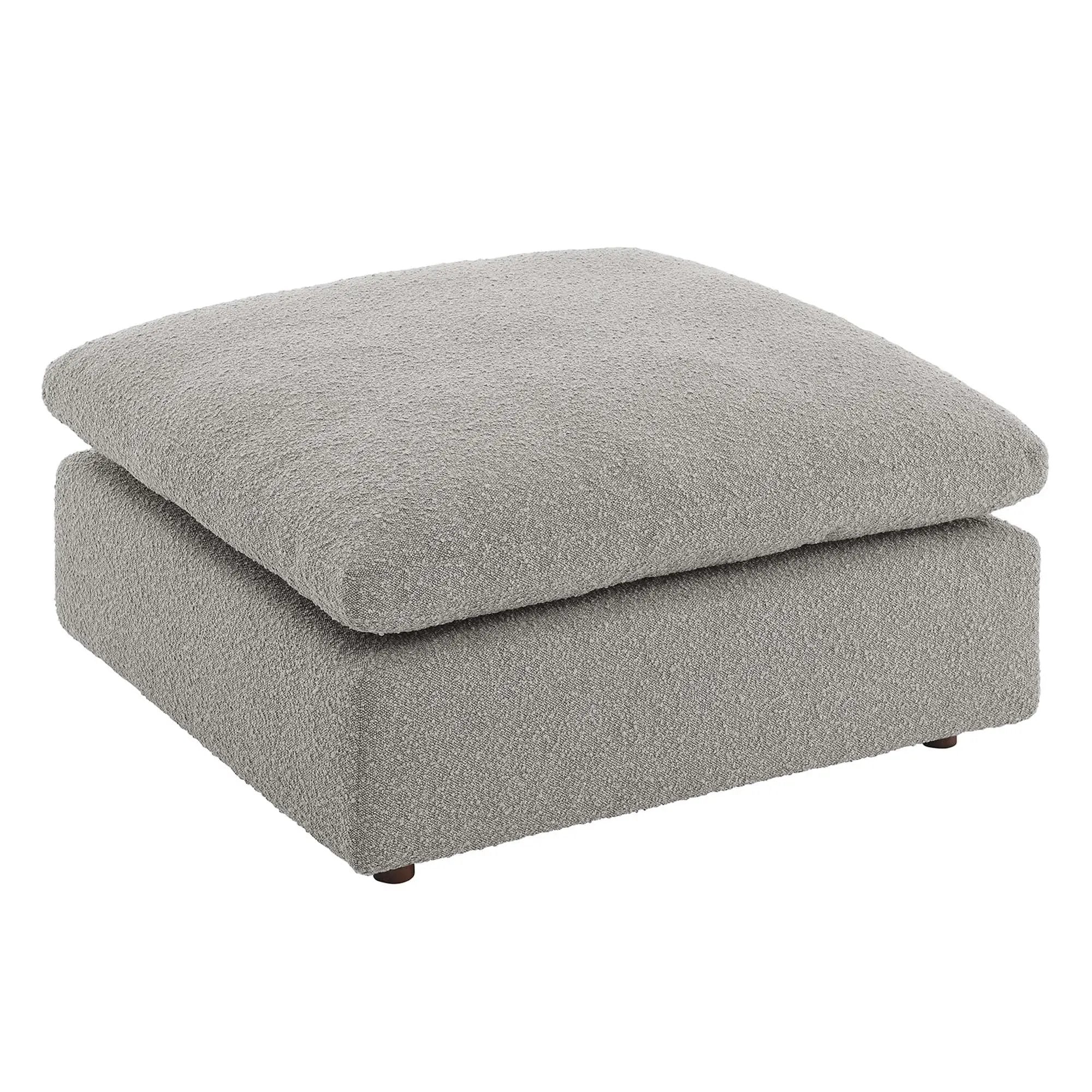 Commix Down Filled Overstuffed Boucle Fabric Ottoman by Modway by HouseOfZazla