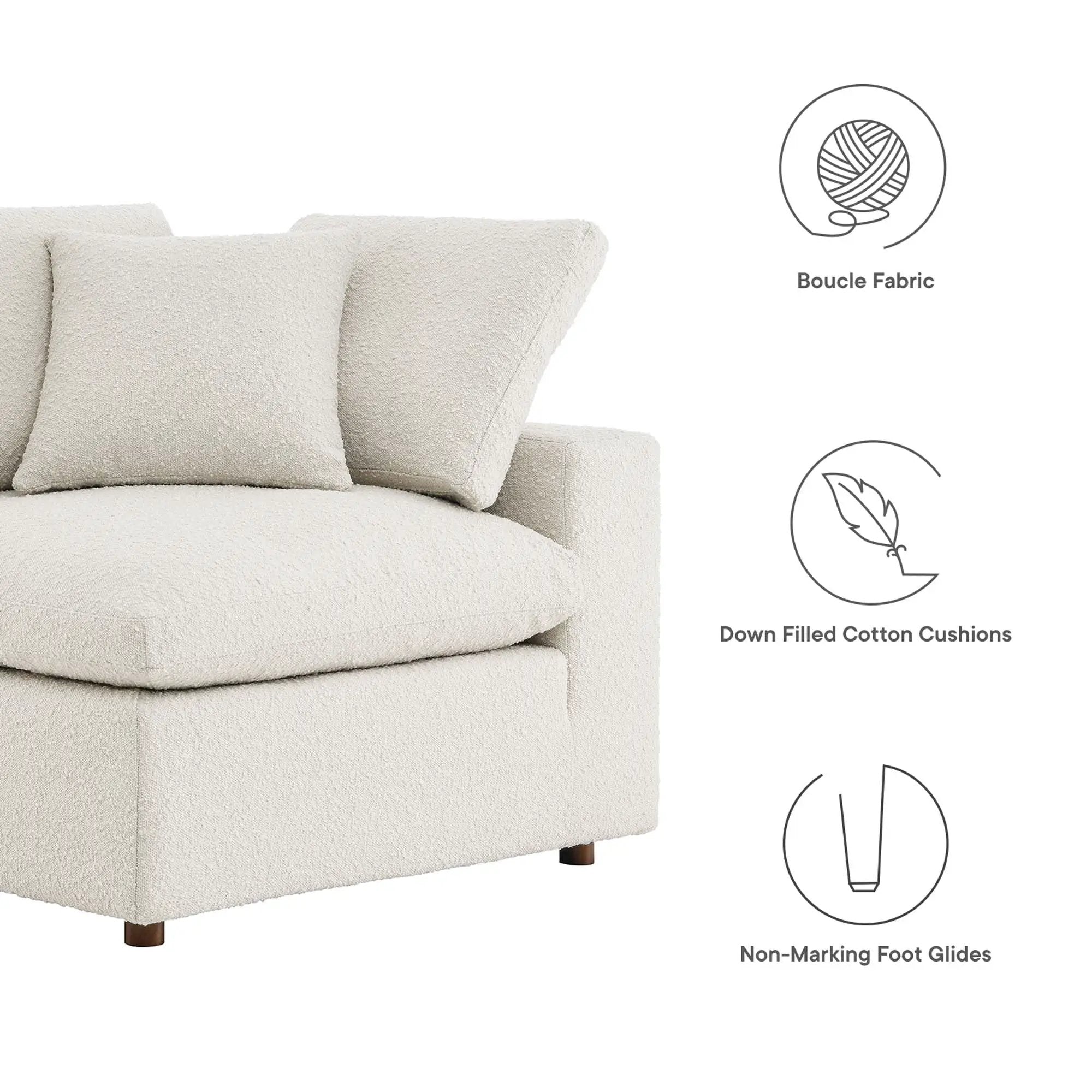 Commix Down Filled Overstuffed Boucle Fabric Corner Chair by Modway by HouseOfZazla