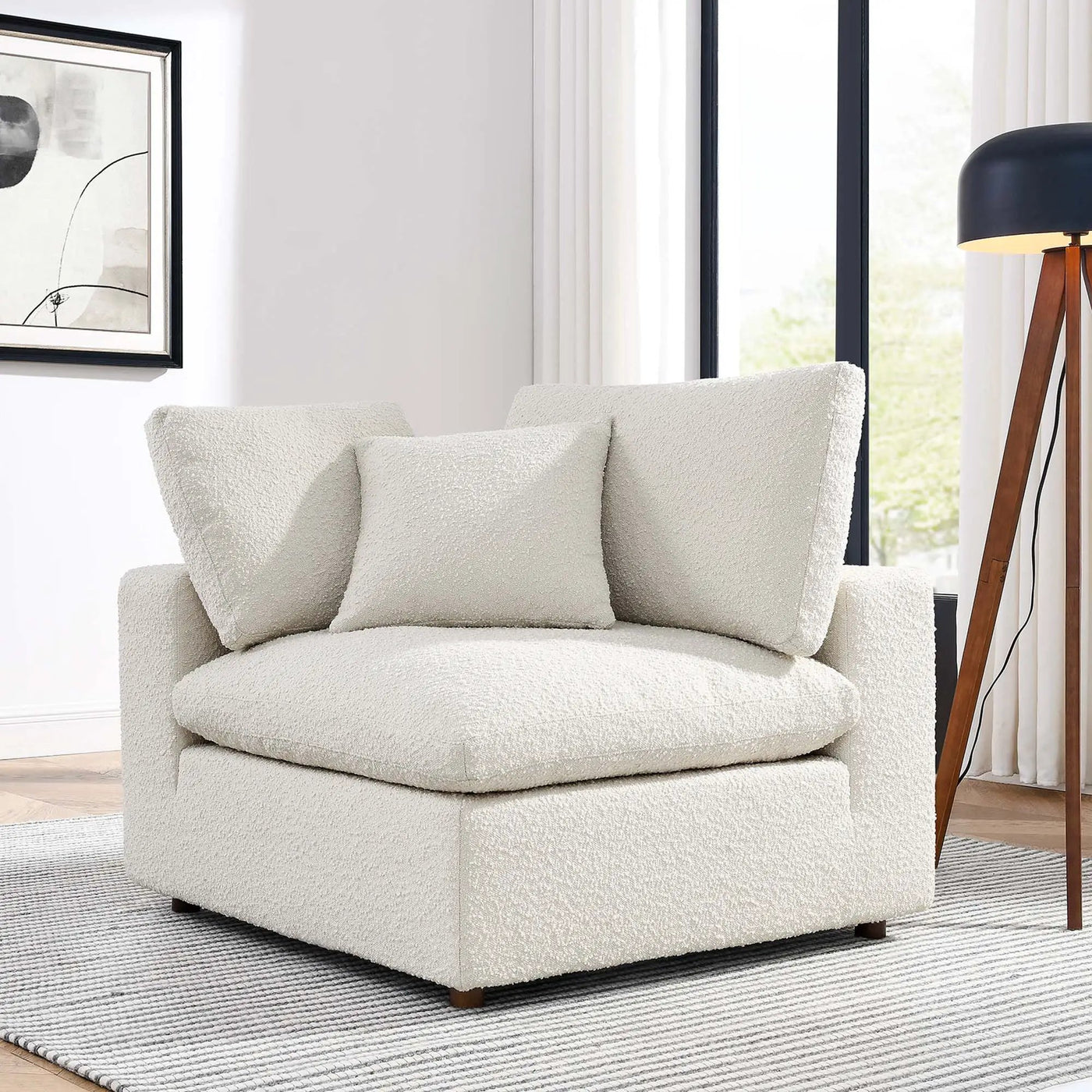 Commix Down Filled Overstuffed Boucle Fabric Corner Chair by Modway by HouseOfZazla