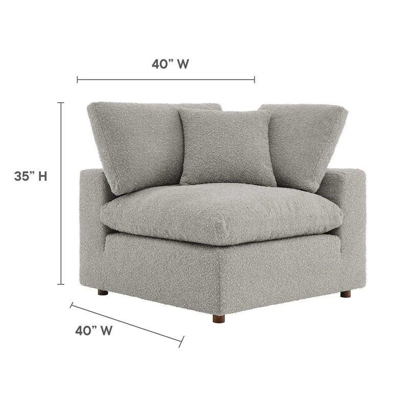 Commix Down Filled Overstuffed Boucle Fabric Corner Chair by Modway by HouseOfZazla