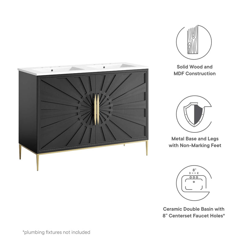 Awaken 48" Double Sink Bathroom Vanity by Modway by HouseOfZazla