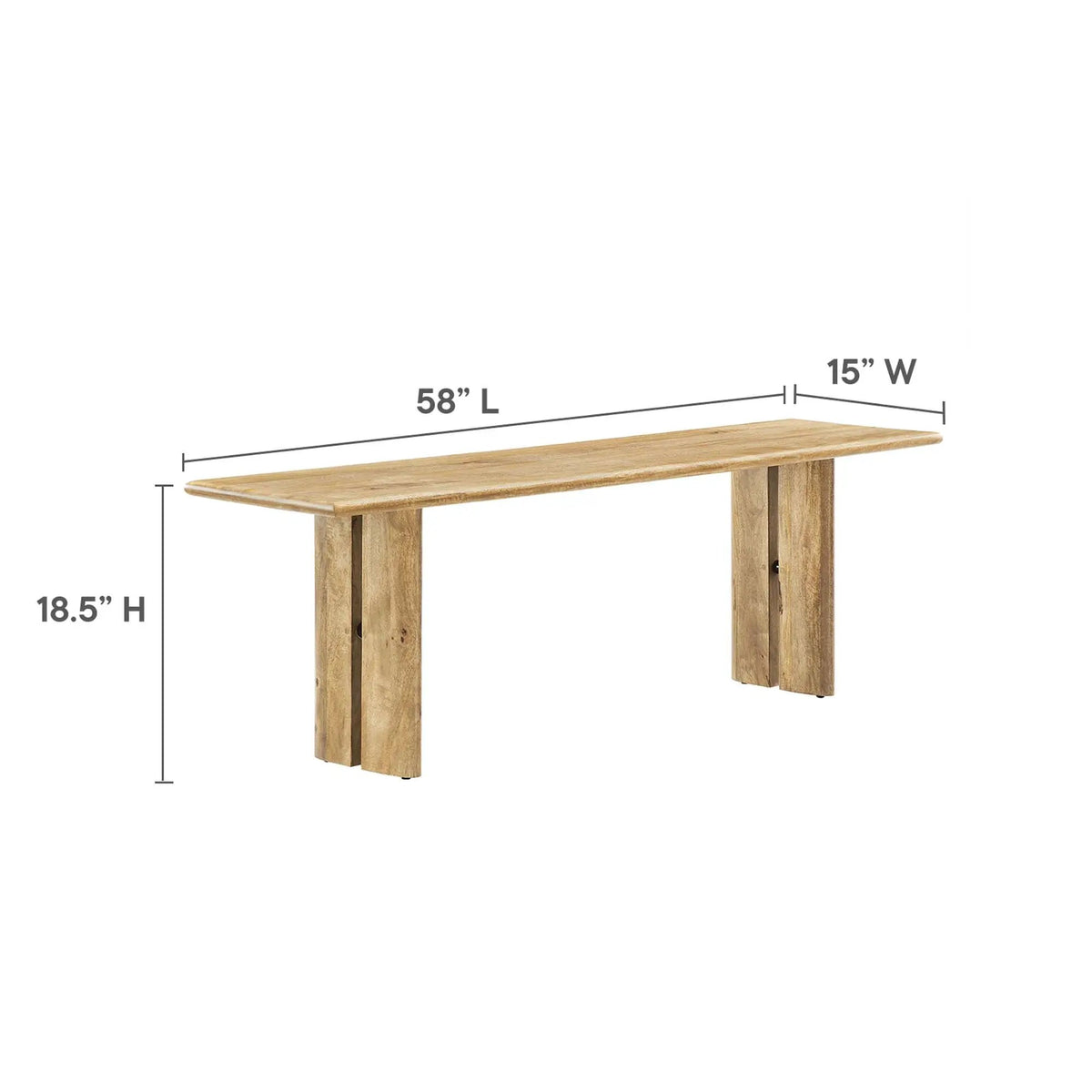 Amistad 58" Wood Bench by Modway by HouseOfZazla