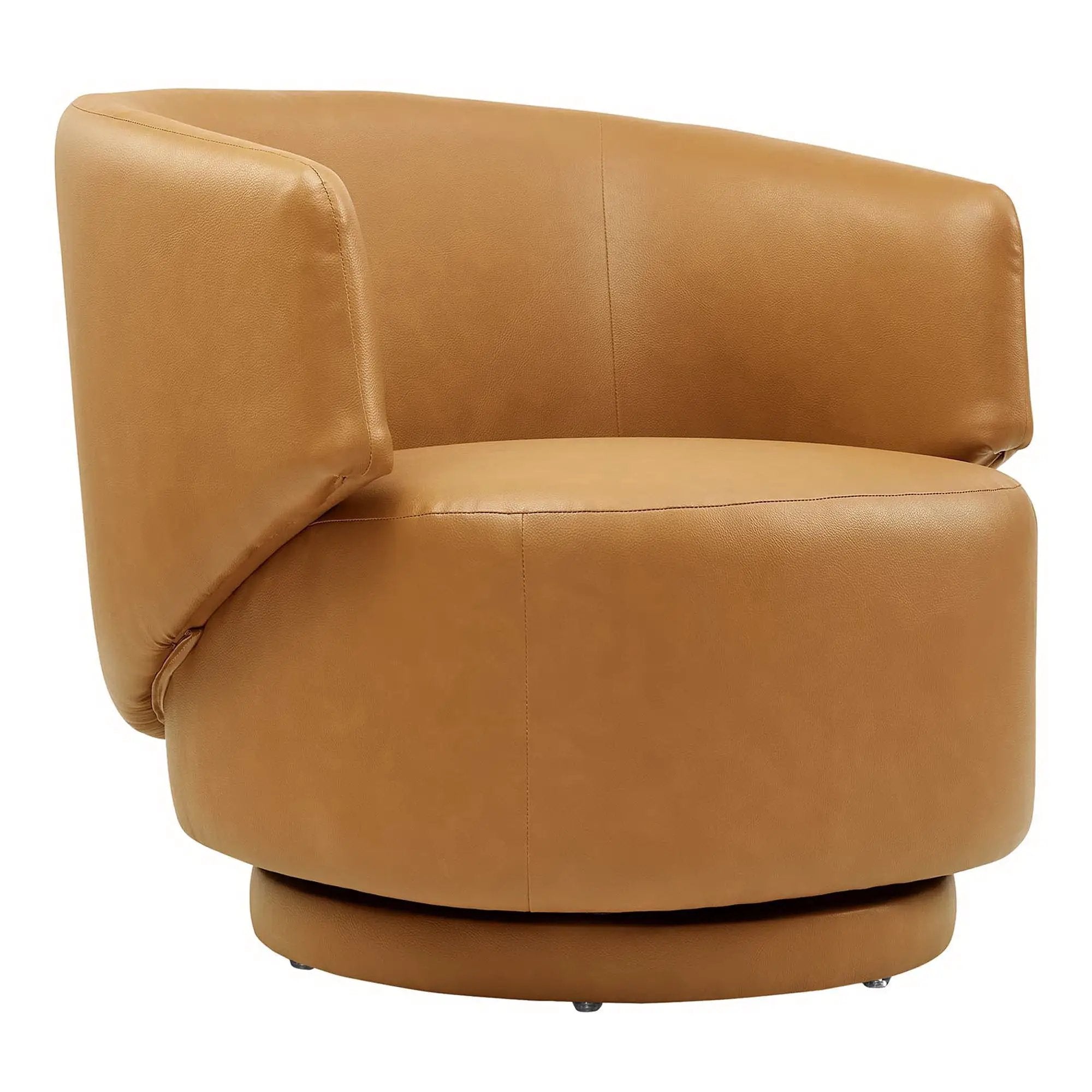 Celestia Vegan Leather Fabric and Wood Swivel Chair by Modway by HouseOfZazla