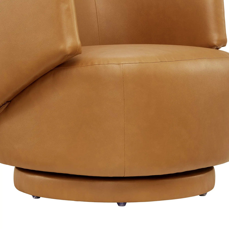 Celestia Vegan Leather Fabric and Wood Swivel Chair by Modway by HouseOfZazla