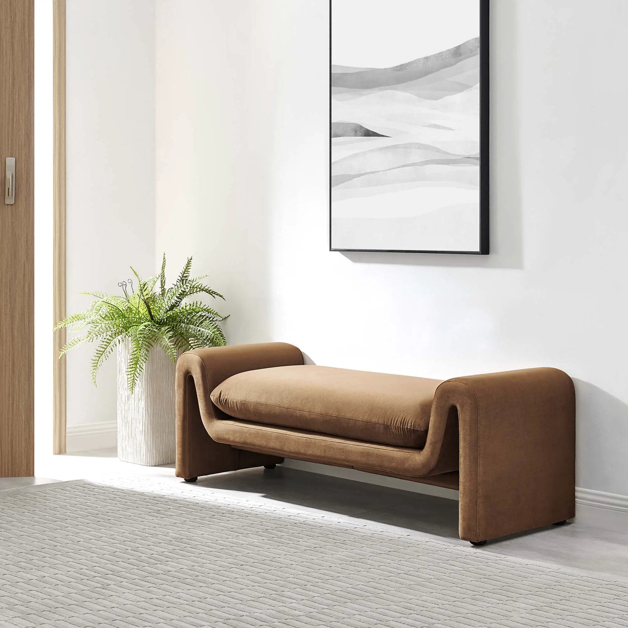 Waverly Performance Velvet Bench by Modway by HouseOfZazla