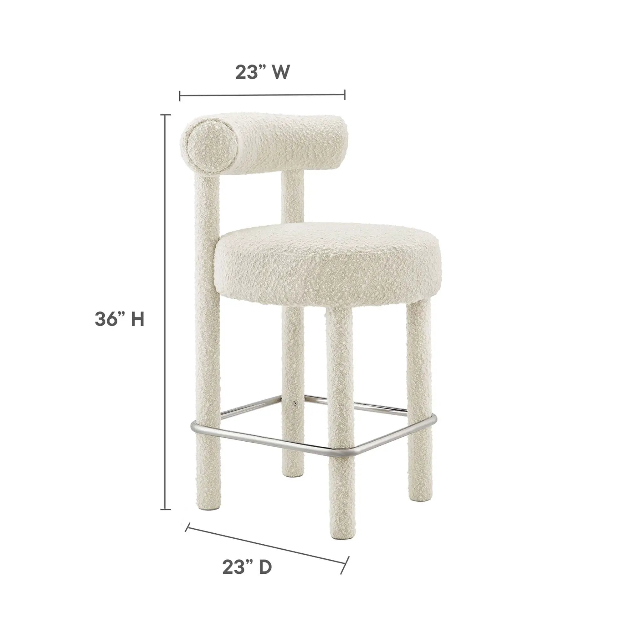 Toulouse Boucle Fabric Counter Stool by Modway by HouseOfZazla