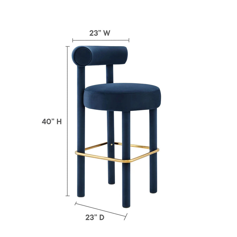 Toulouse Performance Velvet Bar Stool by Modway by HouseOfZazla