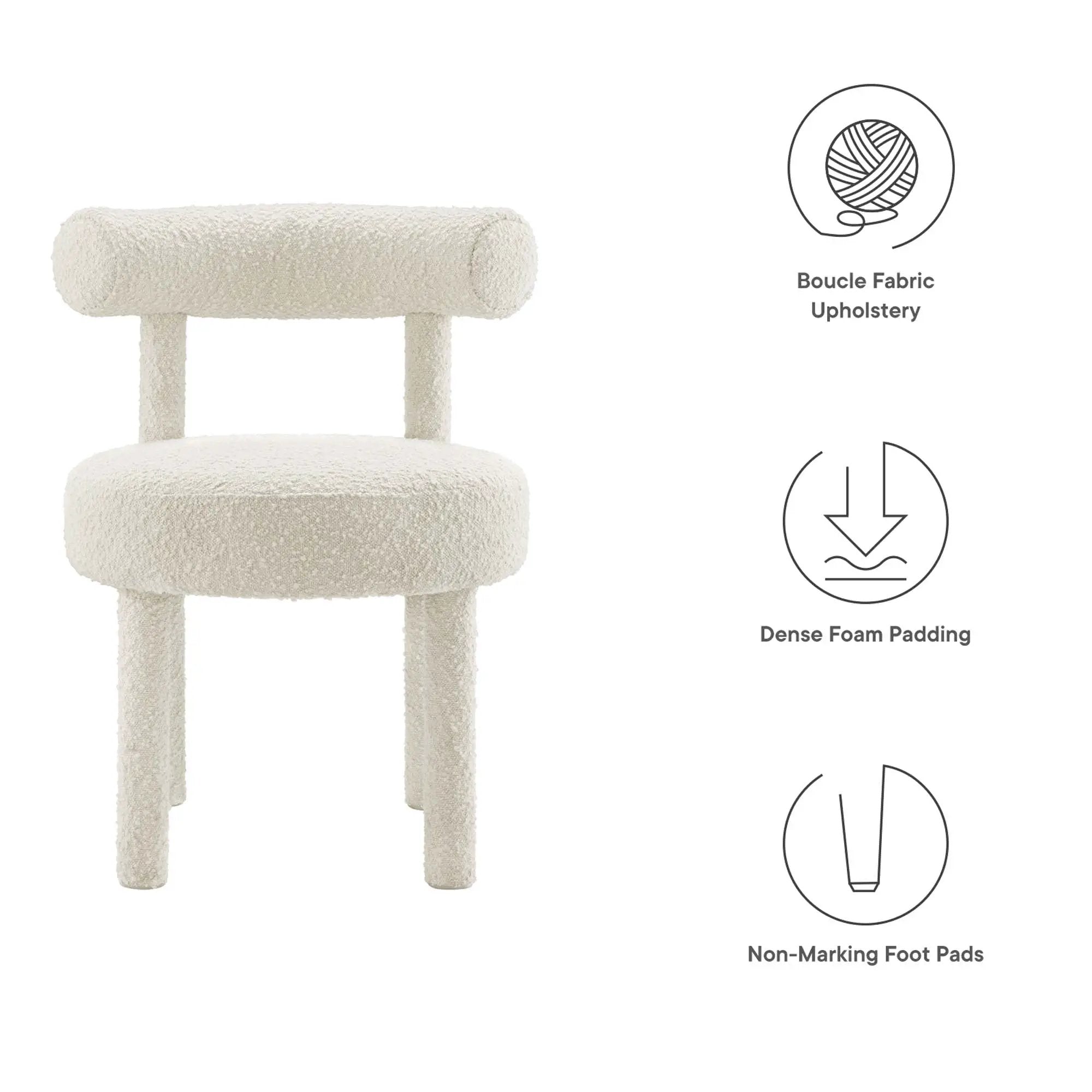 Toulouse Boucle Fabric Dining Chair by Modway by HouseOfZazla