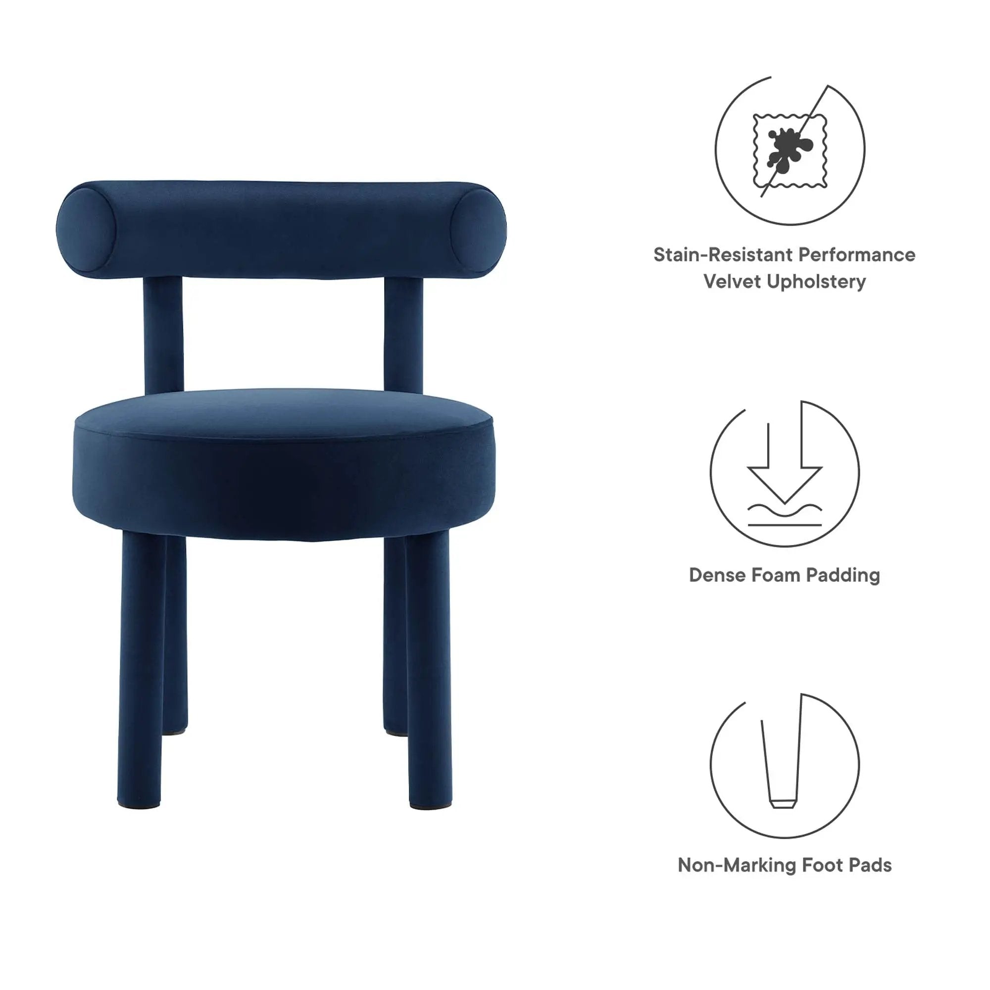 Toulouse Performance Velvet Dining Chair by Modway by HouseOfZazla