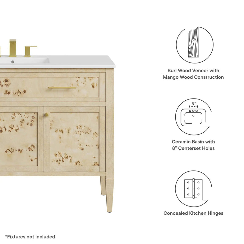Elysian 48" Wood Single Sink Bathroom Vanity by Modway by HouseOfZazla