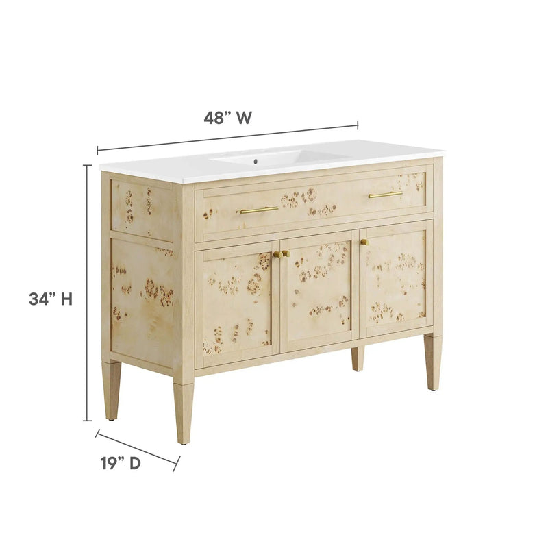 Elysian 48" Wood Single Sink Bathroom Vanity by Modway by HouseOfZazla